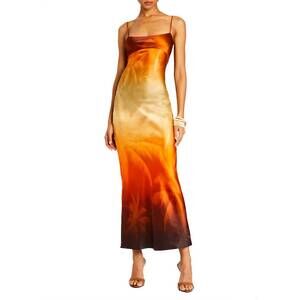 NEW SER.O.YA kayla silk dress in sunset palm